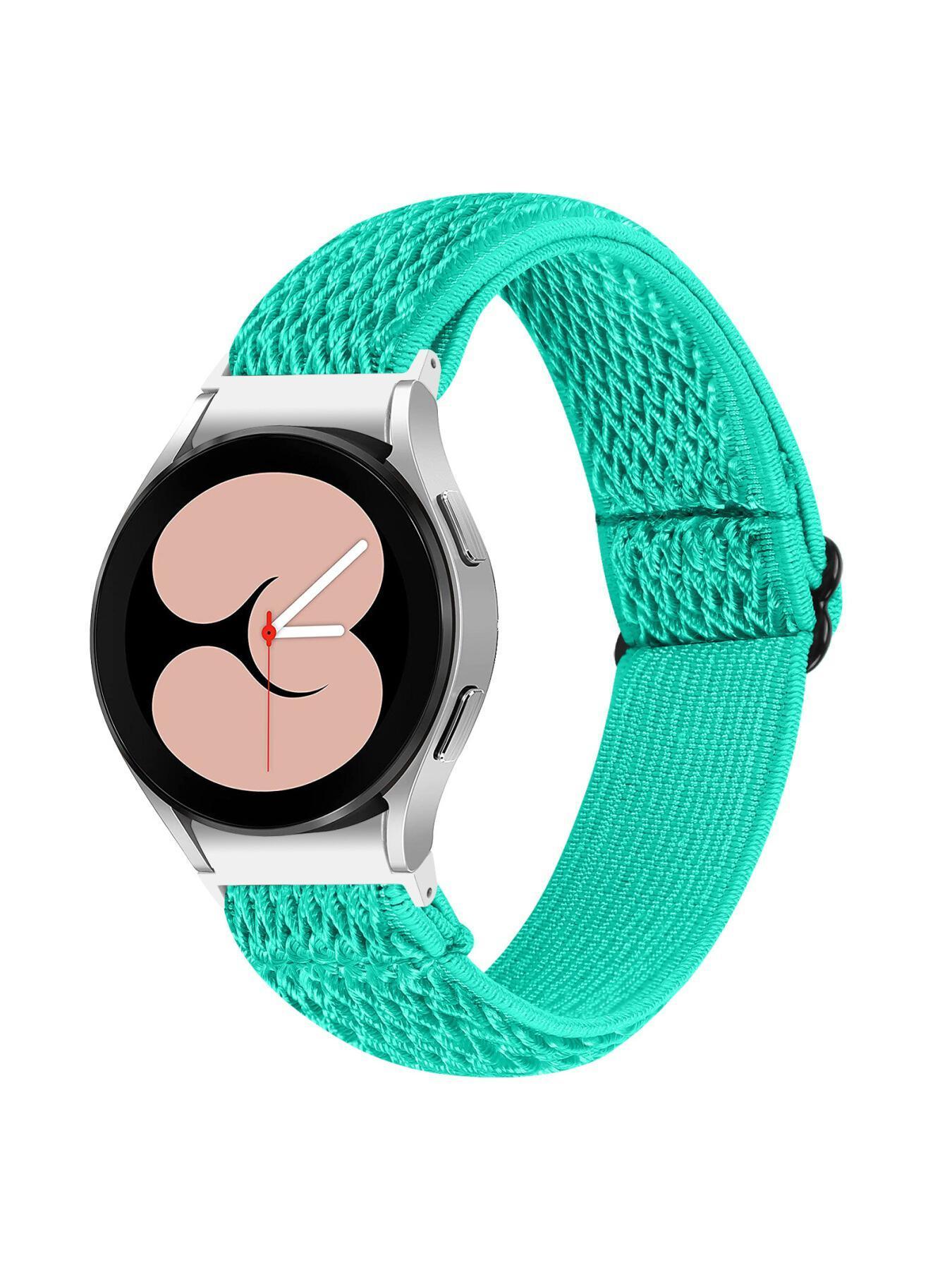Nylon Watch Strap with Seamless End Links, Herringbone Elastic Band, Compatible with Samsung Galaxy Watch4/5/6/7