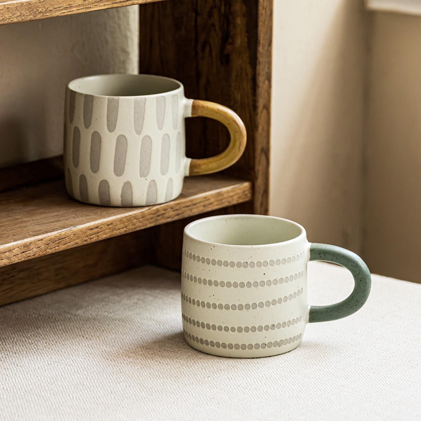 Creative Colorful Pattern Mugs for Home Use, Simple Design Coffee Breakfast Cup, Restaurant Tea Water Mug, Wholesale Bulk Buy