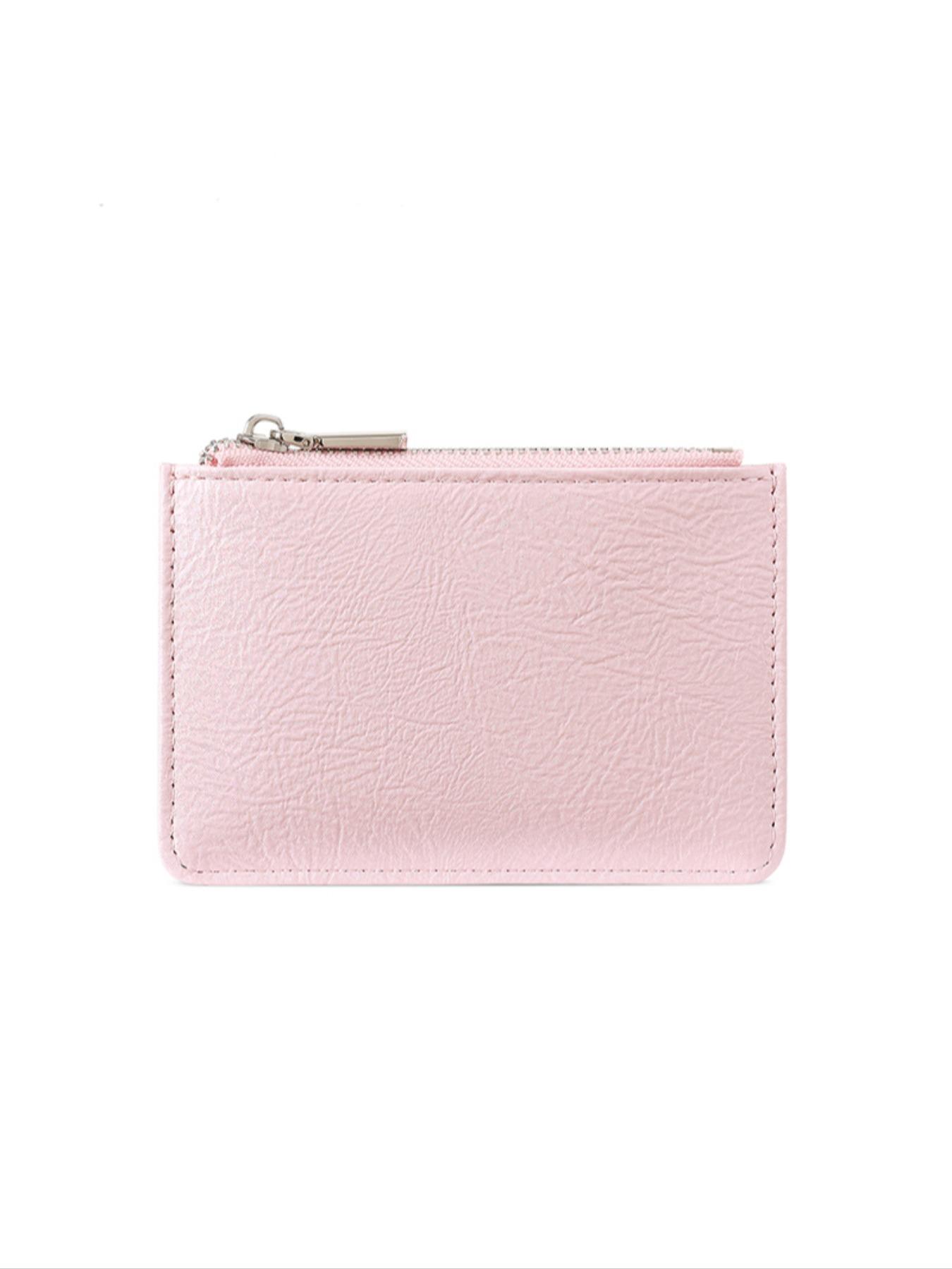 New Ultra-Thin PU Leather Wallet, Flat Pattern Coin Purse, ID Protection Case, Card Holder, Silver Color, Fashionable Accessory