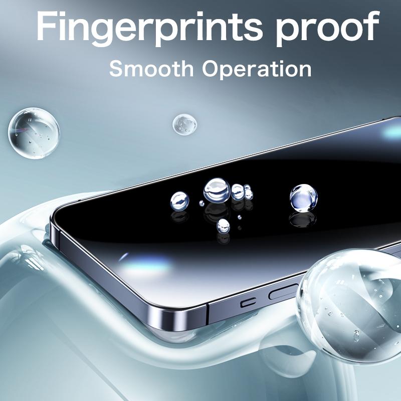 FUNCAT GLOBAL <2PCS>FULL Privacy Screen Protector [4 Sides Privacy]. Screen film for iPhone 17/16/15/14/13/12 [LEFT, RIGHT, UP, DOWN], Strong Protection, Anti-Spy, Electroplated Layer, Full screen covering (Headset Cover), Fingerprint-Proof.