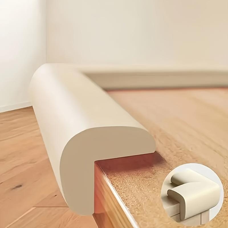 Corner corner protector - made of durable rubber, easy to install, effectively prevents scratches, stabilizes furniture position, scratch-proof protective cover, 78.74-inch soft corner protector, household coffee table corner hemming