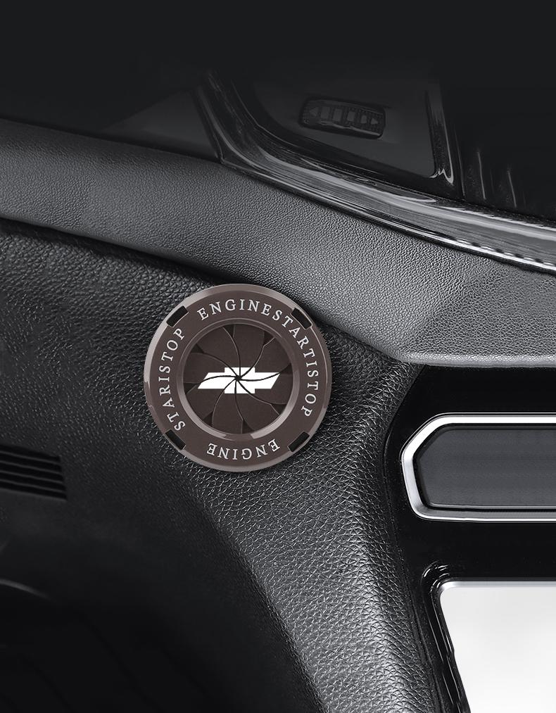 Car One Button Start Protective Cover Ignition Device Decoration For Chevrolet Corvette Montana TrailBlazer Silverado Traverse Camaro Suburban Equinox Bolt Cruze Malibu Colorado Trax SS Spark Captiva Onix Spin Impala Cobalt