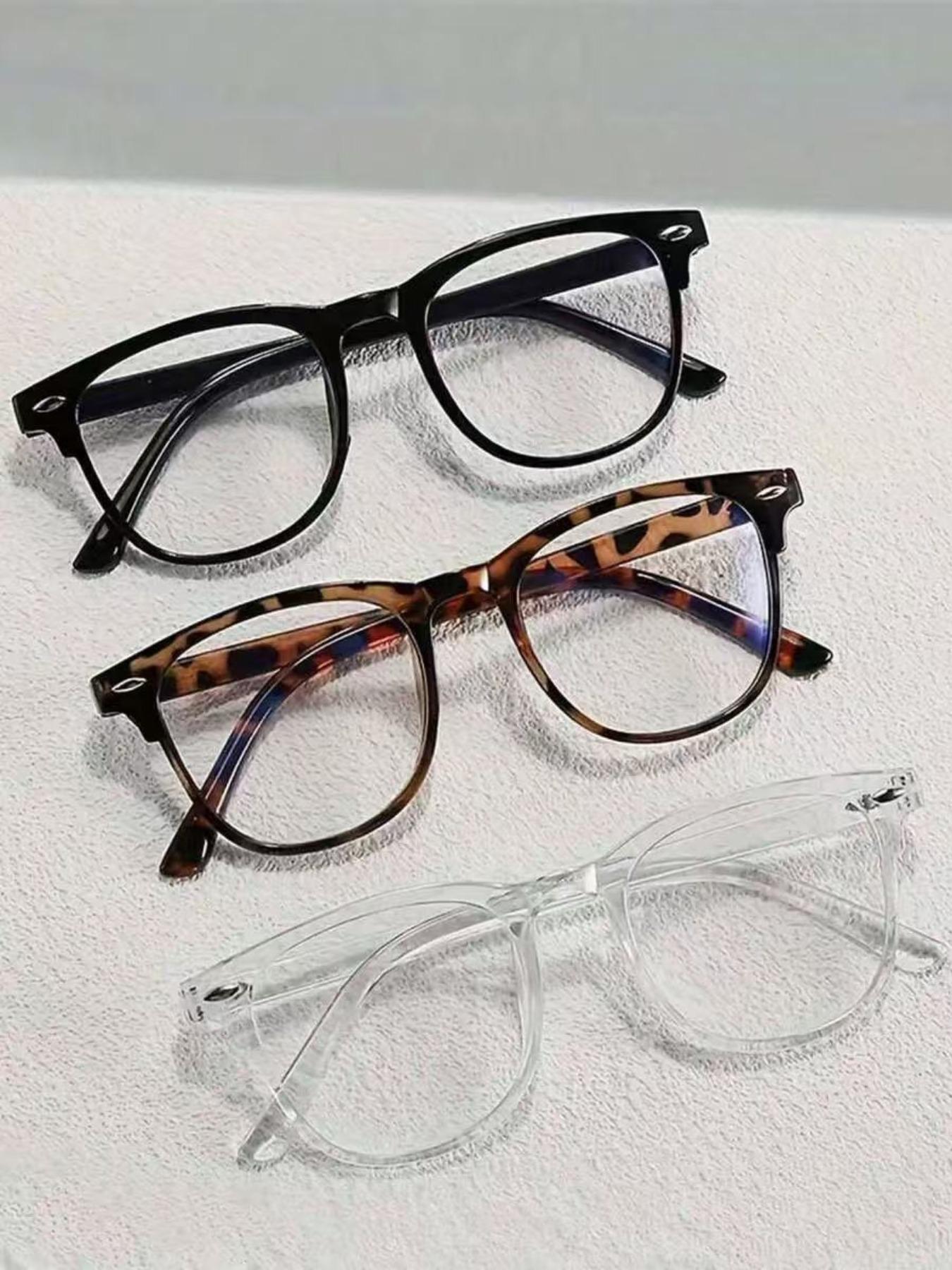 Vintage Lightweight Fashion Eyeglasses Set, Classic Fashion Glasses, Full Frame Design, Versatile Style, Suitable for Daily Commute, Home, Casual, Photography, Travel
