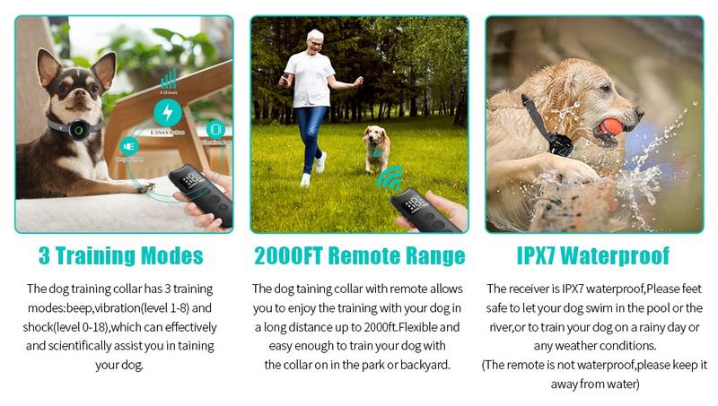Dog Training Collar - Dog Bark Deterrent Device Stops Bad Behavior - No need yell or swat, Just point to a dog, Hit the button - Long-range ultrasonic