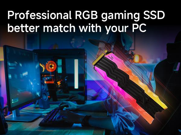 FANXIANG S790R 4TB NVMe M.2 SSD PCIe 4.0 x4, Internal Solid State Drive with RGB Heatsink, Up to 7450MB/s, 3D NAND TLC, PS5 Compatible, Ideal for Gaming, Creators & Professionals