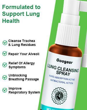 Herbal Lung Cleansing Breath Spray-Lung Detox for Smokers,Mullein Leaf Extract Mucus Relief for Lungs,Lung Detox and Lung Cleanse,Respiratory Support(2 PCS)