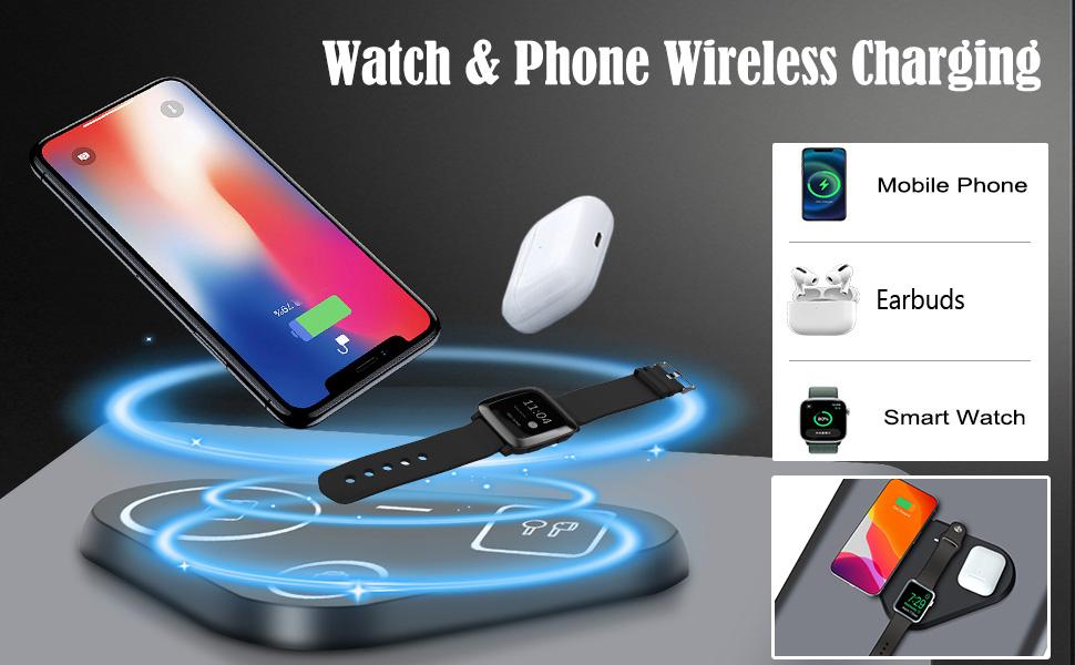 FTOP Biometric Fingerprint Gun Safe, Clock Handgun Safe with 3-in-1 Watch & Phone Wireless Charging, Drawer Lock, suitable for desktop storage of hand guns, Cash, Valuables- with Humidity Reader|Temperature| Alarm Clock| Screen