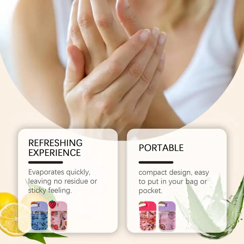 Wish Cute Gift Box Set Power Mist Hydrating Hand Sanitizer Spary Fragrance，Portable，leaves hands sanitized, hydrated, and delicately scented，Perfect For Dating, Daily Life, Gift Giving，Travel Size，DIY charm，Can be placed in the pocket, or bag