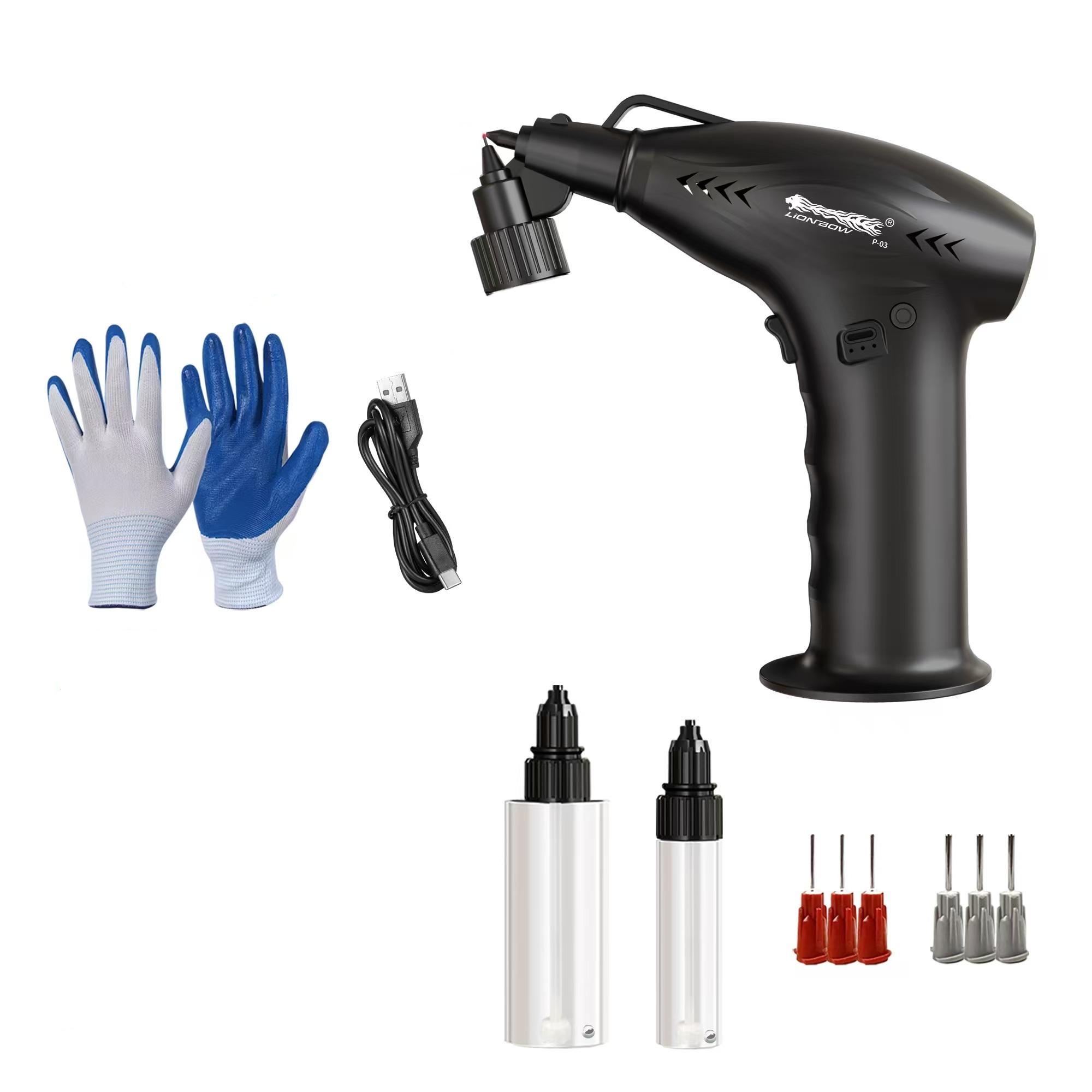 Electric Spray Paint Gun Set, Handheld Paint Sprayer, Dual Nozzle Types, Rechargeable Battery, Adjustable Three Speeds, Ideal for Car Painting and Repair, Cordless Paint Sprayer