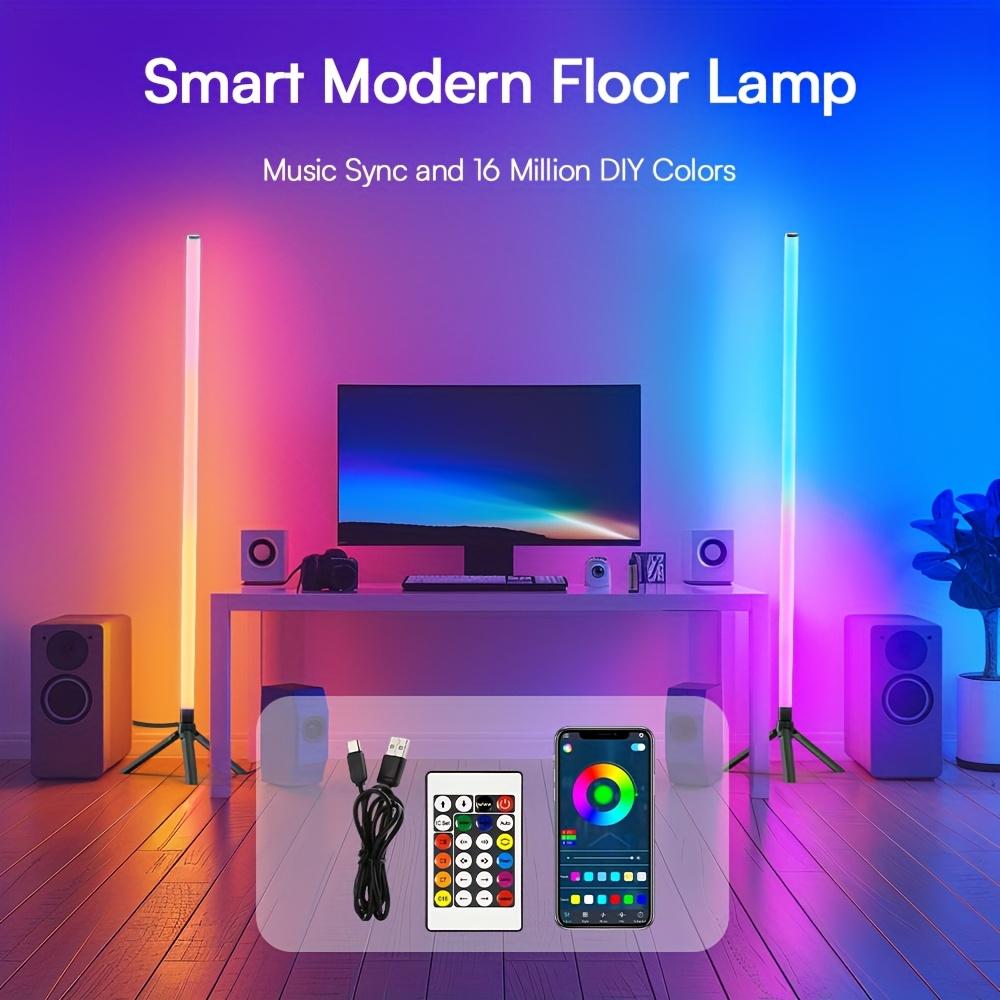 USB Powered LED Mood Floor Lamp with APP Control, Wireless Controller, Music Reactive Lighting Modes and Adjustable Brightness, Decorative Ambient Standing Light for Bedroom, Living Room, Game Room, Streaming Setup & Home DecorBring your room to life with USB Powered LED Mood Floor Lamp with APP Control, Wireless Controller, Music Reactive Lighting Modes and Adjustable Brightness, Decorative Ambient Standing Light for Bedroom, Living Room, Game Room, Streaming Setup & Home DecorBring your room to life with
