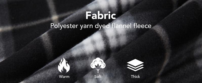 Men's Flannel Shirt Jacket with Sherpa Fleece Lining, Plaid Pattern Hooded Coat, Full Zip Winter Outerwear, Casual Warm Clothing