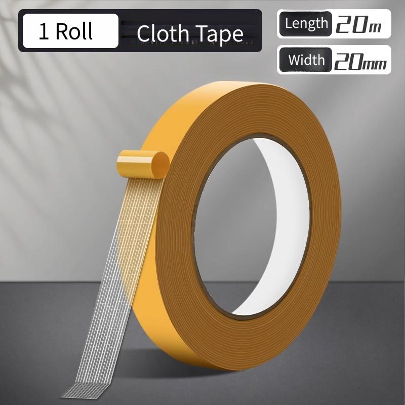 20m Multi-Purpose Double Sided Mesh Tape, High Strength Waterproof No Trace Fixing Tape