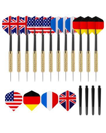 Magnetic Darts - 24 Count Plastic Wing Replacement Darts with Durable Safe Tips for Magnet Dartboard, Outdoor Games Toy for Kids