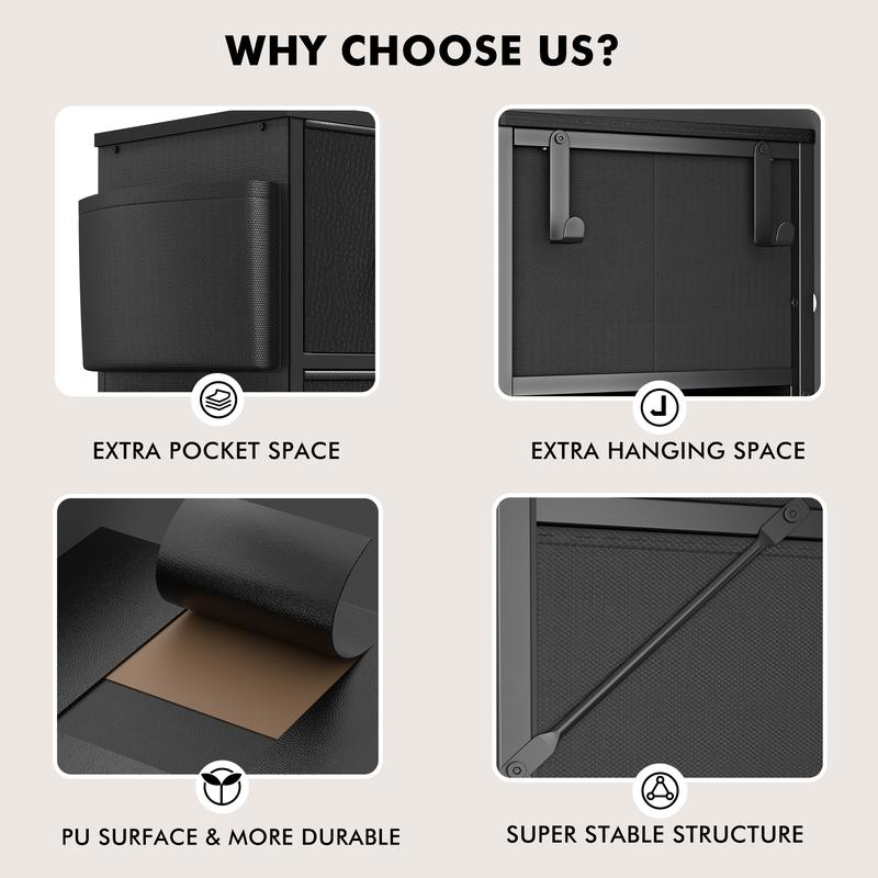 Aowos 10 Drawer Dresser, Storage Unit Organizer Chest for Clothes, Fabric Dresser, Hallway, Living Room, Closet, & Dorm Furniture