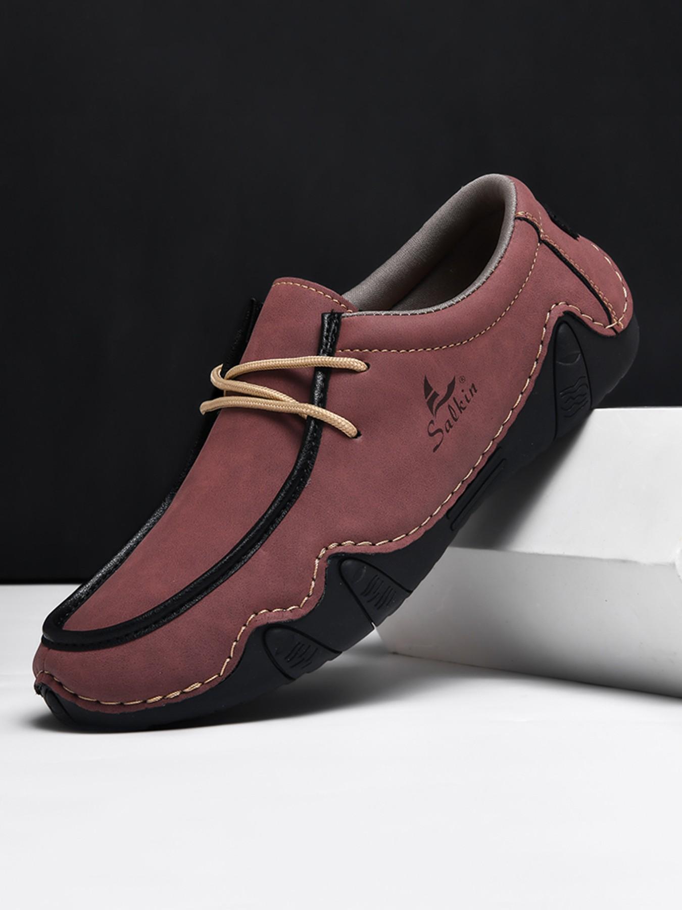 Women's Fashion Loafers, Couples' Hand-Stitched Low-Top Casual Shoes, Lightweight Comfortable Anti-Slip Wear, Ideal for Daily Use & Office