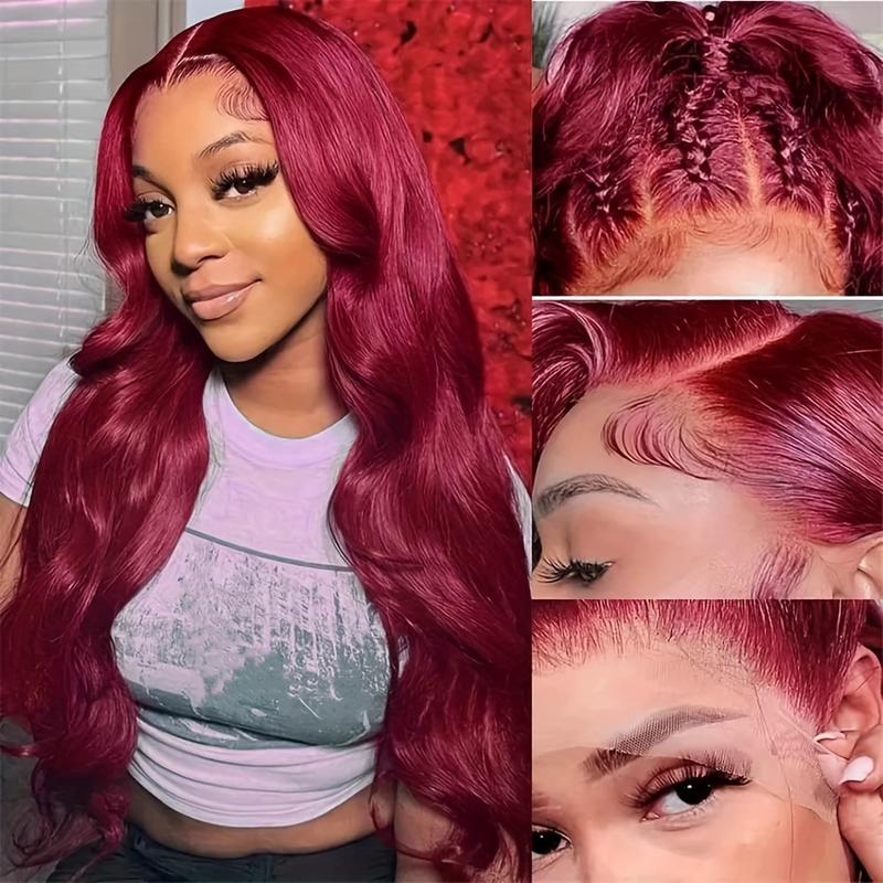 Bling Hair 99j Red Color 33# 4# Color 13x4/6 Body Wave Lace Frontal Human Hair Wigs 180 Density Lace Frontal Wig Real Hair Pre Plucked Human Hair Lace Wigs With Hairline TikTokShopBlackFriday
