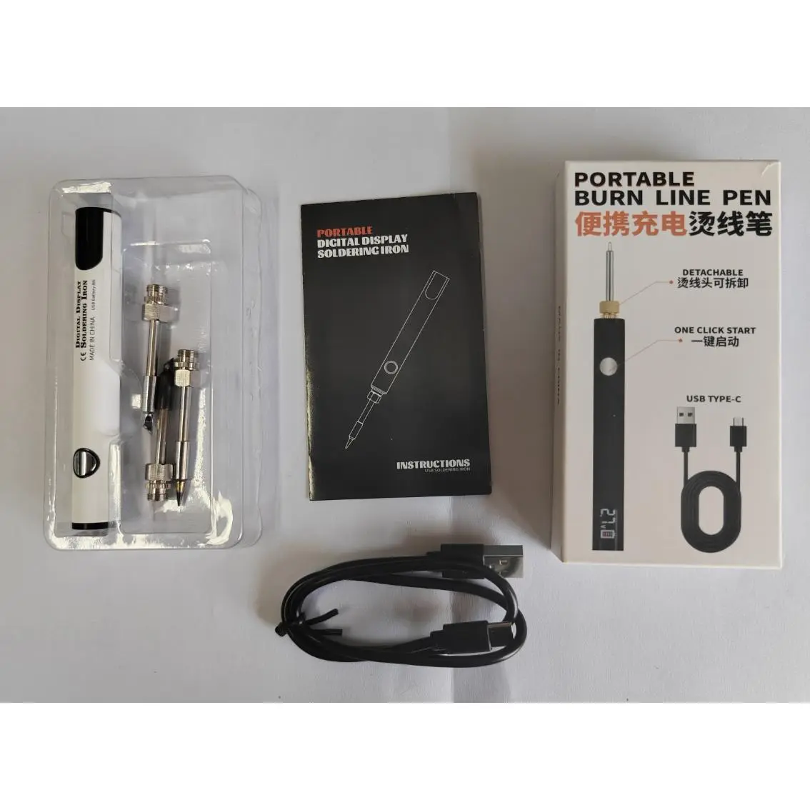 8W Power USB Portable Electric Soldering Iron - Power Bank-Chargable Hand Tool for Electronic Repairs