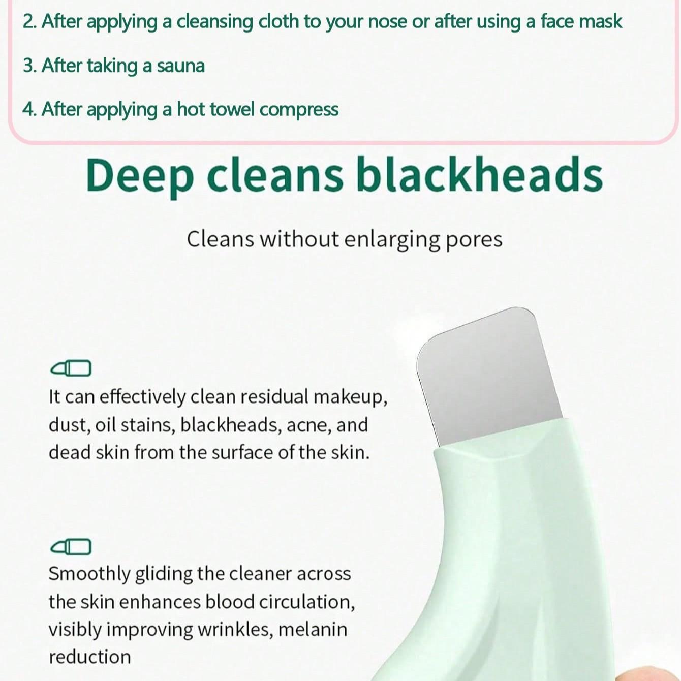 2/5pcs Facial Blackhead Remover Scraper, Gentle Pore Cleanser for Morning Evening Skincare, Makeup Prep, Home Spa, Gift Set