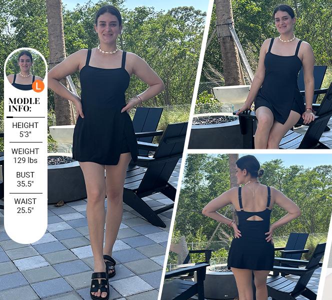 Daci Women's One Piece Swimdress - Tummy Control Swimsuit Full Coverage Modest Skirted Bathing Suit with Pockets 2026