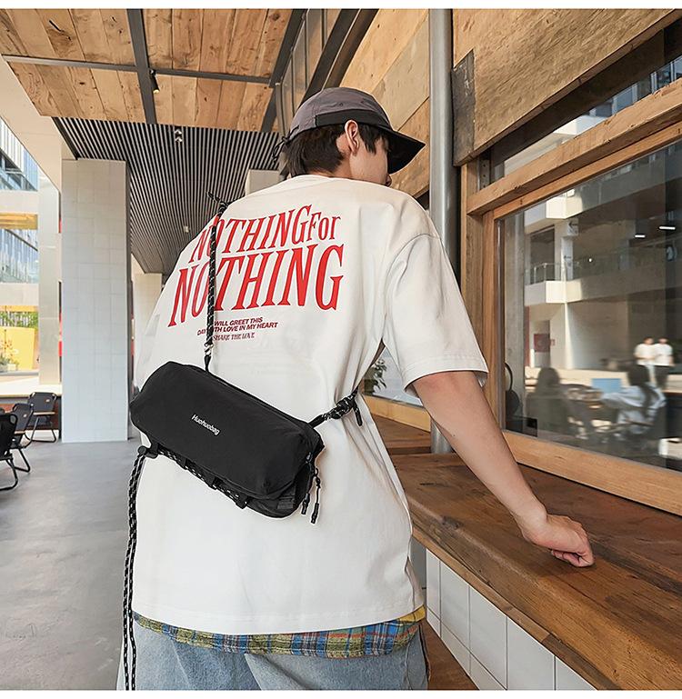 Outdoor Nylon Sling Crossbody Bag, Water Bottle Holder Shoulder Purse, Casual Streetwear Hiking Bag for Men & Women outdoorfun