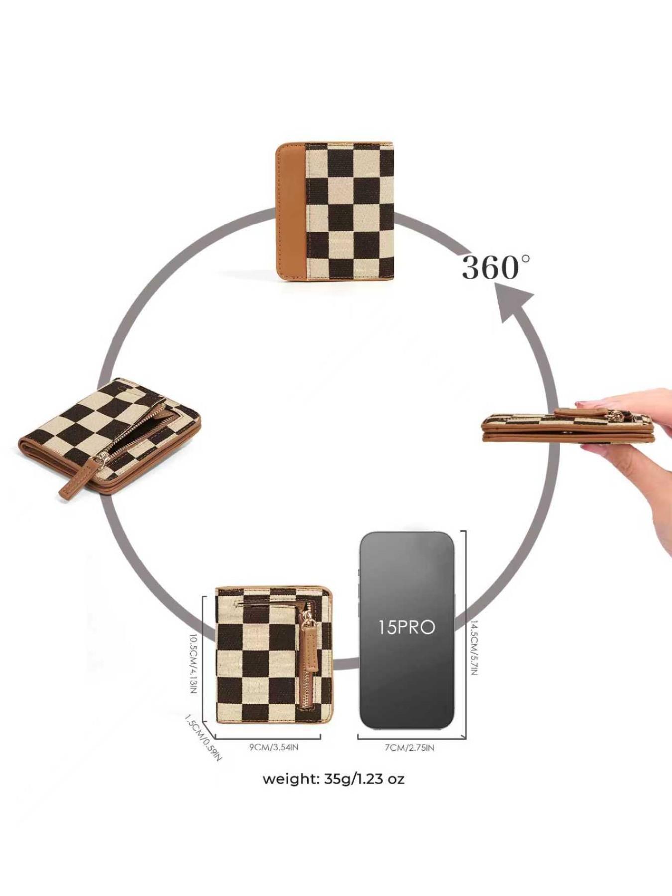 Women's Minimalist, Casual Versatile Zipper Card Holder, Trendy All-match Wallet for Daily Use, Fashionable Card Holder