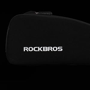 ROCKBROS Top Tube Bike Frame Bag - Waterproof Cycling Pouch with 2 Zipper Pockets for Bicycles
