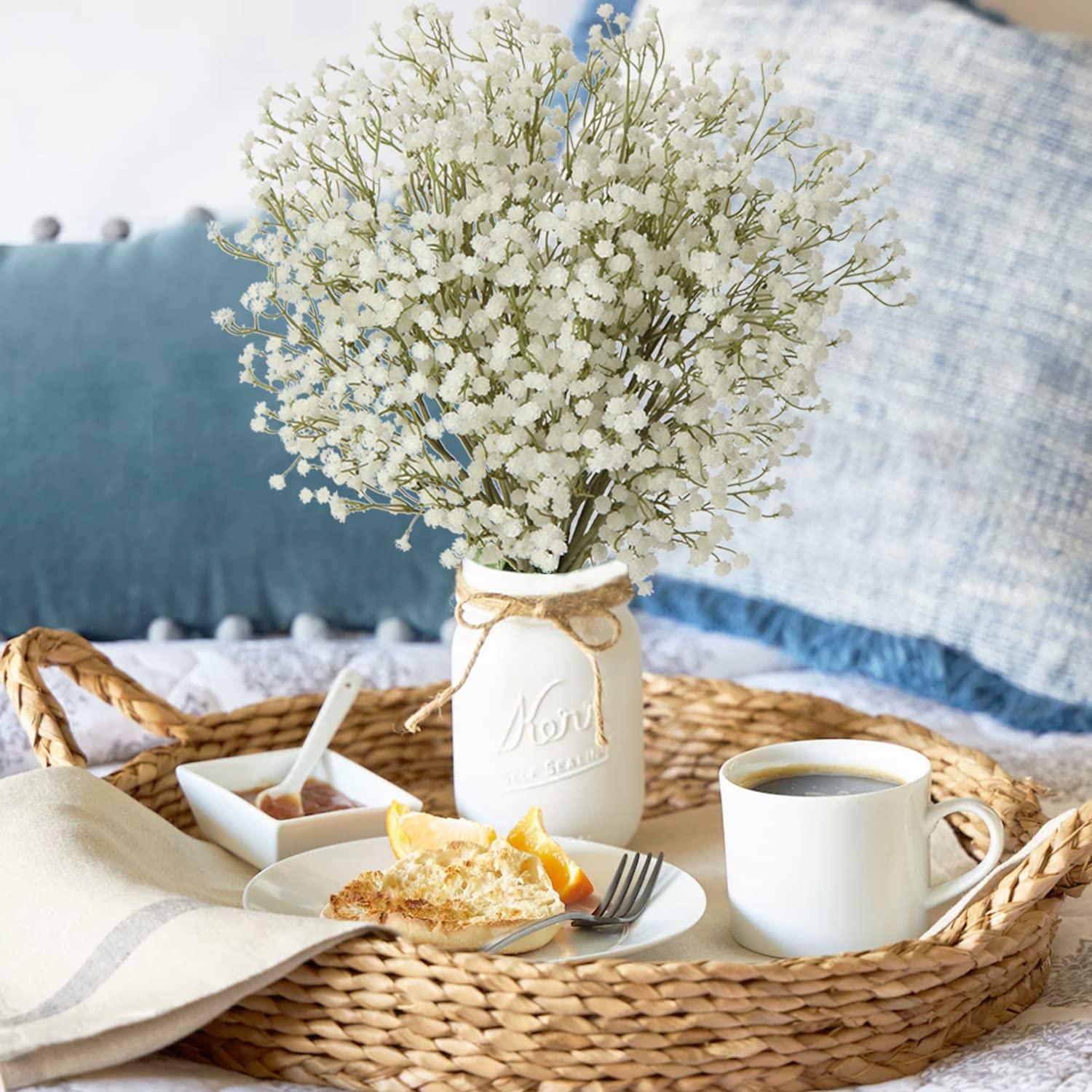 10 artificial flower bouquets with a diameter of 60cm/23.62inch in spring, with a simulated touch of starry sky, suitable for weddings and parties, DIY， Floral arrangement, furniture decoration