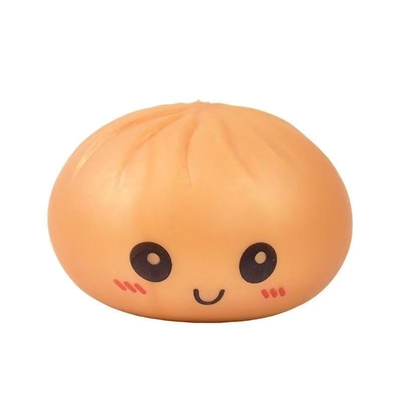 Cartoon Steamed Bun Stress Relief Toy, Creative Venting Small Baozi Simulation Rebound Toy, Practical Joke Toy for Anxiety Reduction