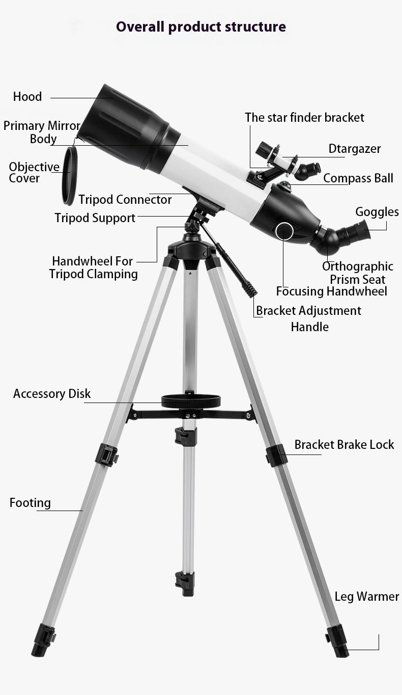 500x 90mm Aperture Refractor Mount Astronomical Telescope High Definition Magnification For Beginners Kid Adults Gifts outdoor camping travel Thanksgiving, Christmas, New Year gift