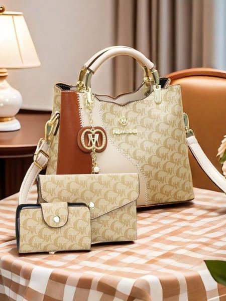 Classic Fashion Versatile Shoulder Bag, High-End Vintage Print Crossbody Backpack, Large Capacity Women's Bag, Casual Handbag Satchel, Casual Geometric Pattern