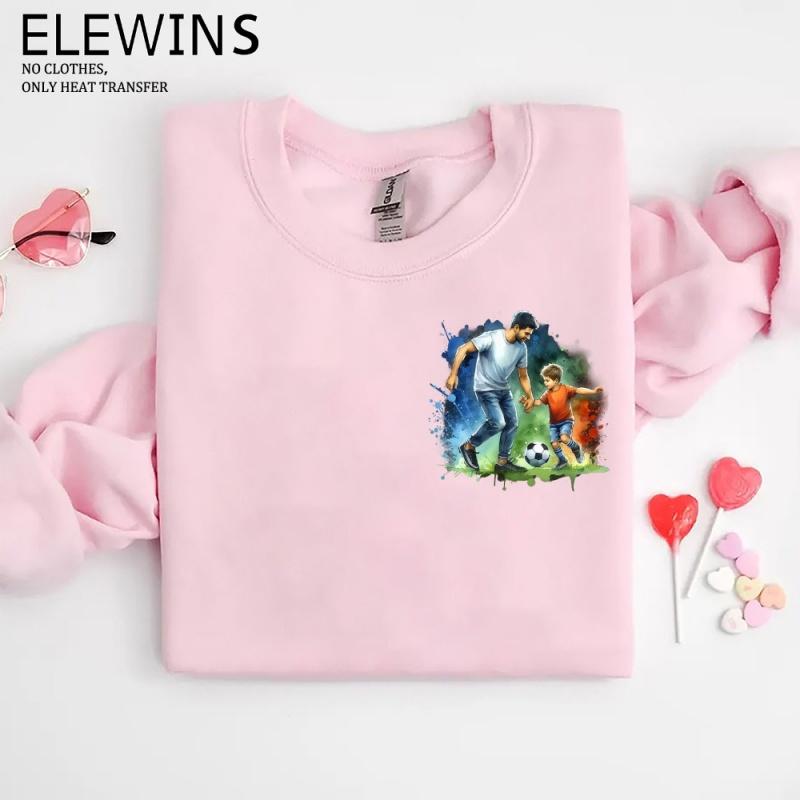 12 Sheets Football Father's Day Heat Transfer Vinyl HTV Gold Foil DTF for Tshirt Hoodie Jeans Backpack Pillow Machine Washable Iron on Transfer for Men Women