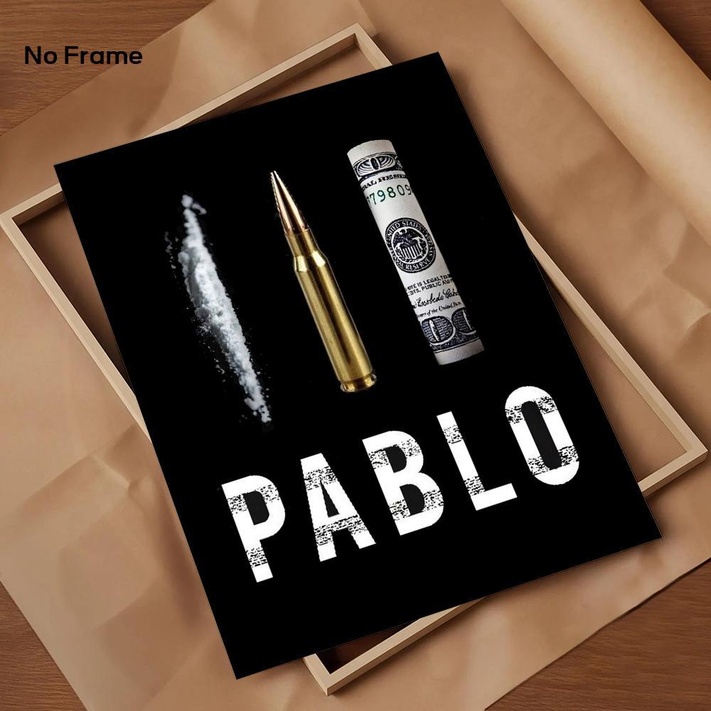 Classic Movie P-Pablo E-Escobar Poster HD Sticky Waterproof Wall Art | High Quality Print Aesthetic Home Living Bedroom Bathroom hallway Decor Trendy Room Decoration | Multiple Size Options Available