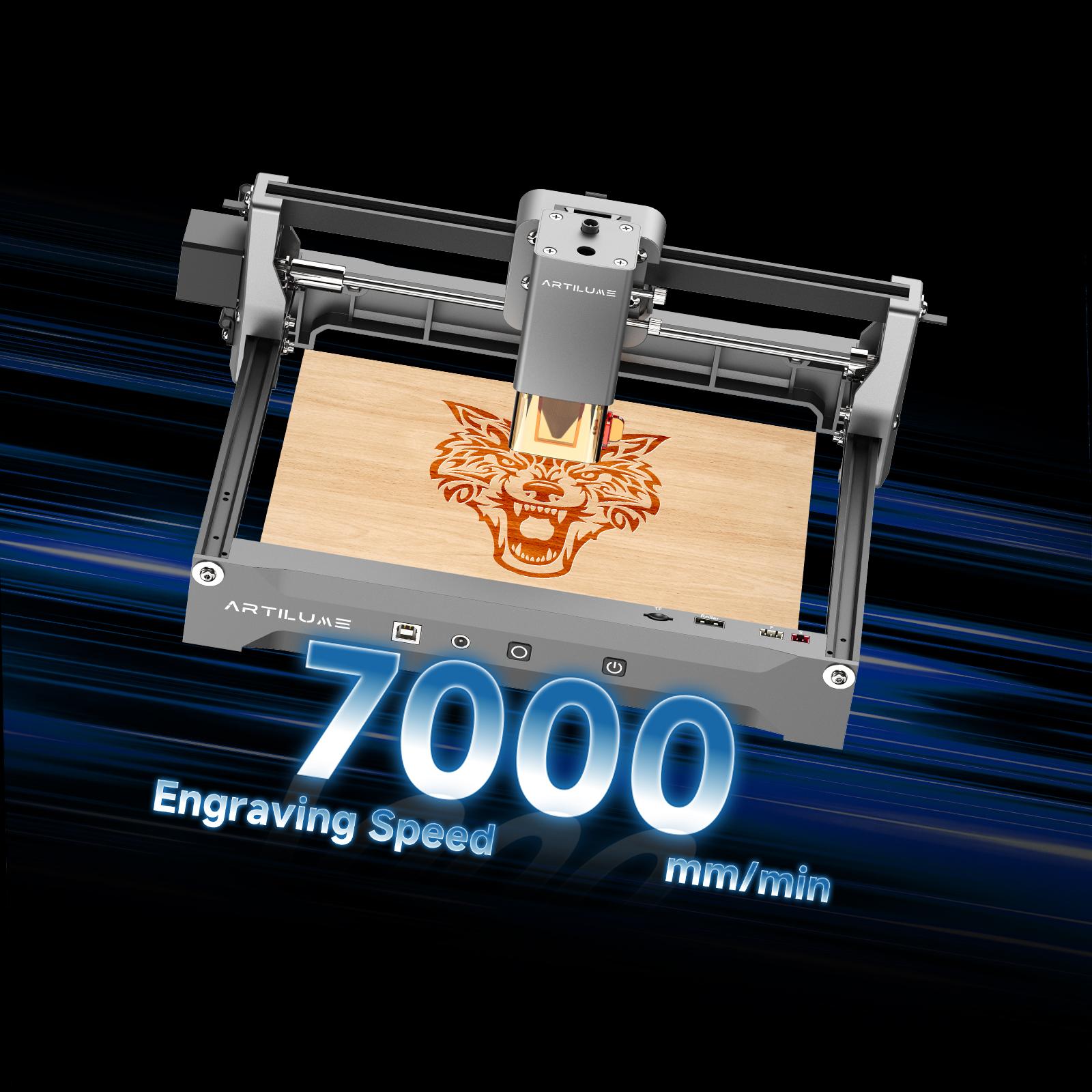 ARTILUME U1 Portable Laser Engraver, High-Precision Compressed Laser, 0.01mm Accuracy, 150×200mm Large Working Area, Supports Offline Engraving, Ideal for Wood, Leather, Fabric, Acrylic – Perfect for DIY Crafts, Personalized Gifts & Small Business