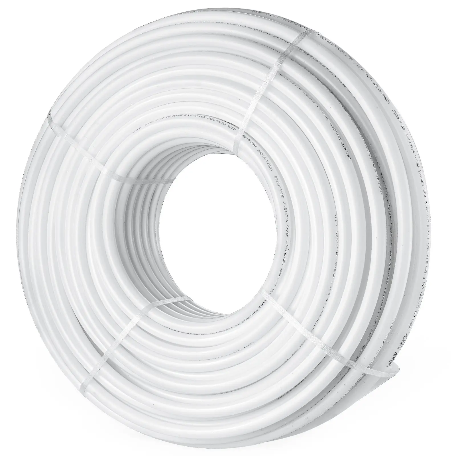 VEVOR PEX Pipe 3/4 Inch, 500 Feet Length PEX-B Flexible Pipe Tubing for Potable Water, Pex Water Lines for Hot/Cold Water Easily Restore, Plumbing Applications with Free Cutter Clamps, White