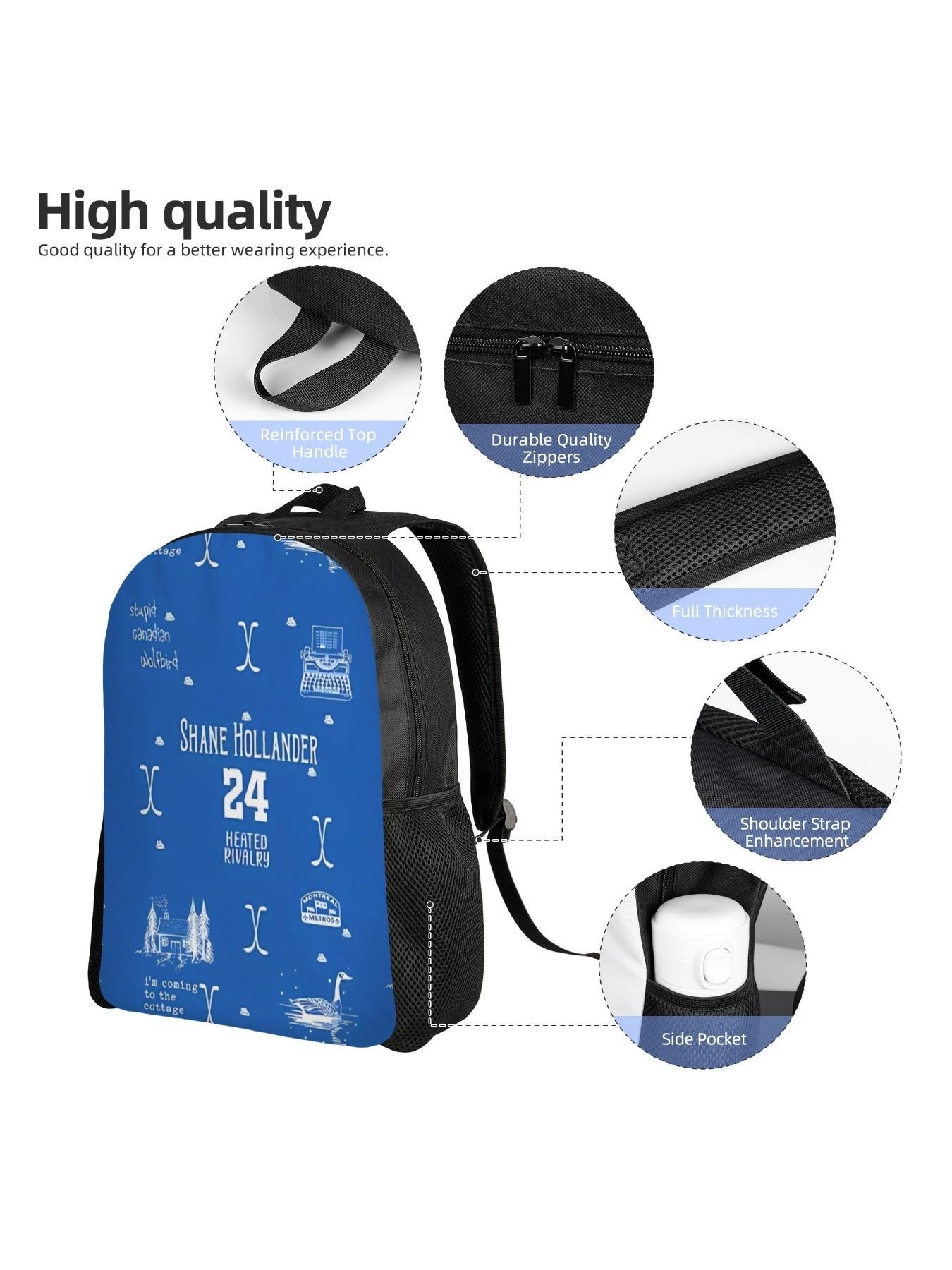 1 piece College Bag Shane Hollander Heated Rivalry Inspired Back to school season Zipper Closure Heated Rivalry College Student Back To School Gift Personalised Handbag Picnic 