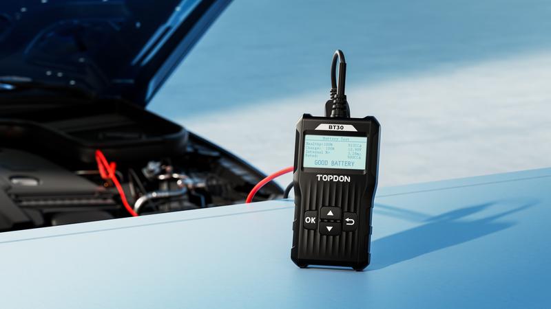 TOPDON BT30 12V Car Battery Tester Digital Automotive Diagnostic Analyzer Vehicle Cranking Charging Scanner Tool One For All