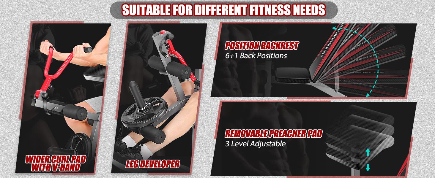 OPPSDECOR 900LBS Weight Bench Set with Squat Rack with Leg Extension Bench Press Set Workout for Home Gym dumbbell set foldable weight OPPSDECOR 900LBS Weight Bench Set with Squat Rack with Leg Extension Bench Press Set Workout for Home Gym dumbbell set foldable weight