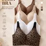 【Black Friday】4 PCS Women's Seamless Wireless Jelly Bras, Deep V Neck, Medium Support, Soft Comfortable Lined Bras for Daily Wear