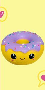 Rainbow Donut Squishys Toy, Slow Rising, Stress Relief, Fun, and Cute Plaything Perfect for Birthday Gift and Decoration