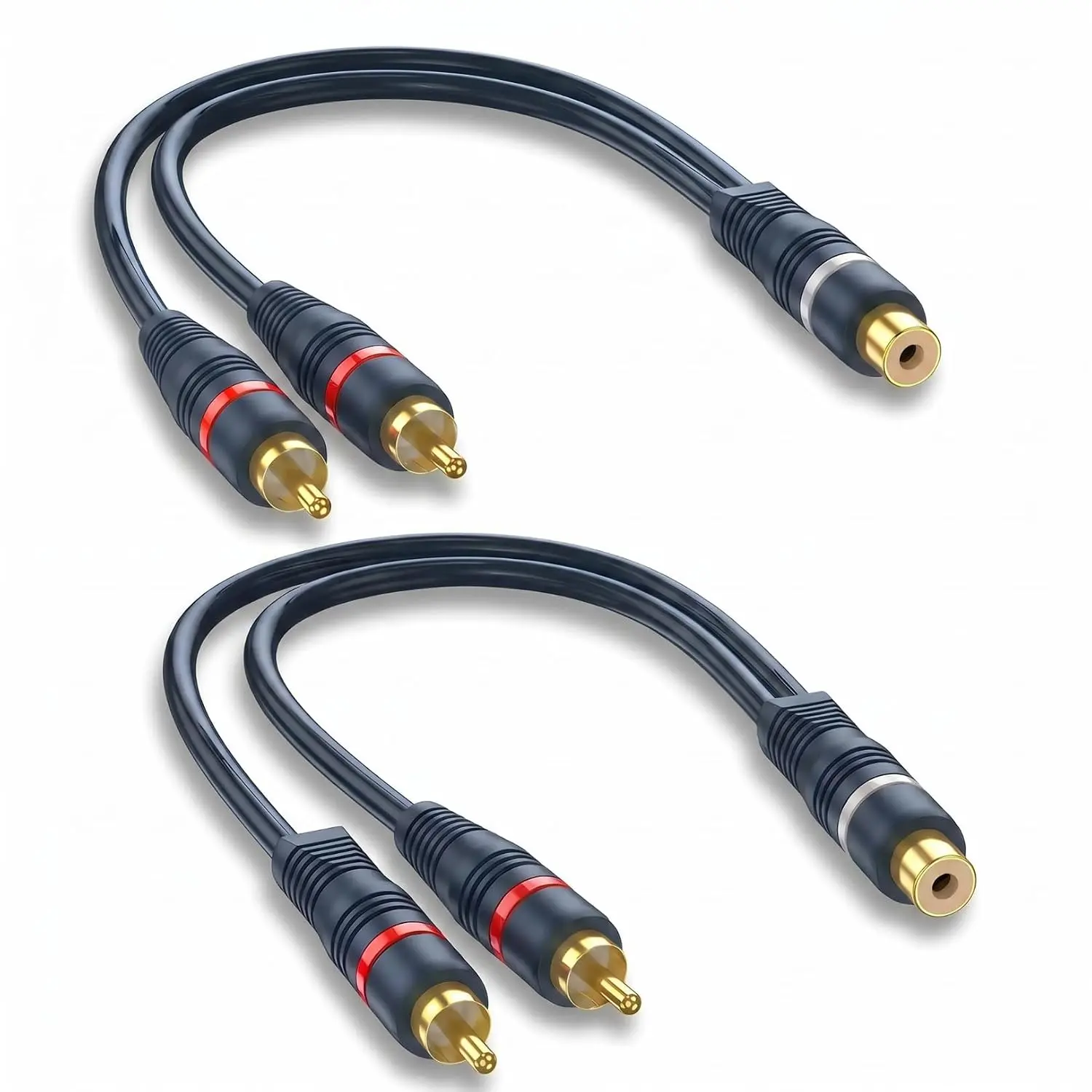 2 Pack  Y Splitter 1 Female to 2 Male Audio
