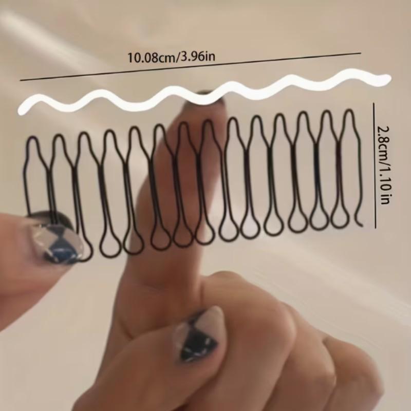 3-Piece Solid Color Wave Hair Clips, Bang Holder, Loose Hair Organizer, Hair Styling Tools, Essential Accessories for Daily Use