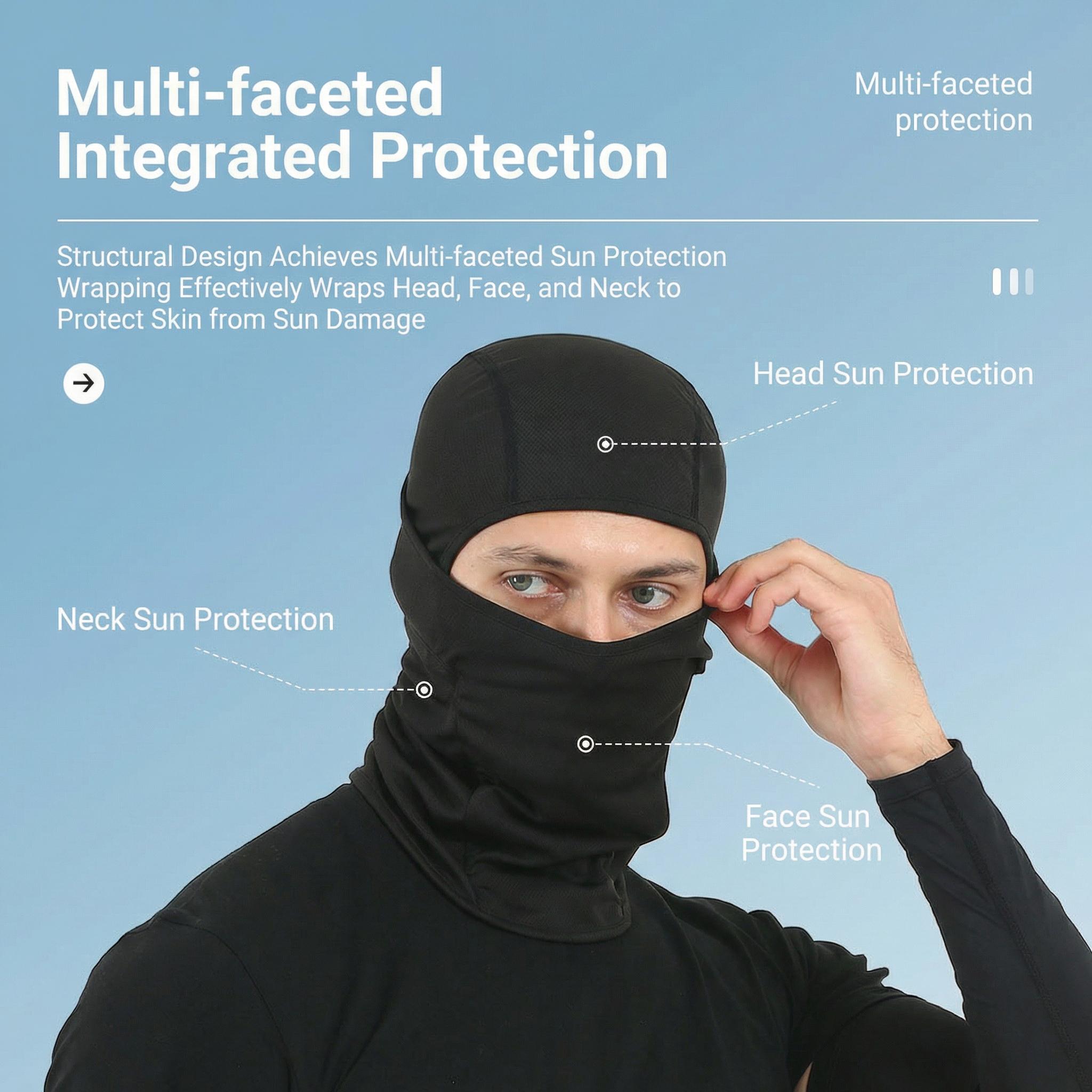 2pcs Unisex Cycling Face Mask, Balaclava Face Cover, Windproof Sunscreen Lightweight Mask, Suitable for Motorcycle, Skiing Sports