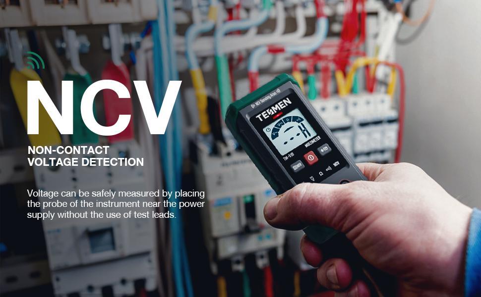 TESMEN TM-510 Smart Multimeter, 4000 Counts, Auto-Ranging Voltmeter; Non-Contact Voltage test, Measures AC/DC Voltage, Resistance, Continuity TESMEN TM-510 Smart Multimeter, 4000 Counts, Auto-Ranging Voltmeter; Non-Contact Voltage test, Measures AC/DC Voltage, Resistance, Continuity