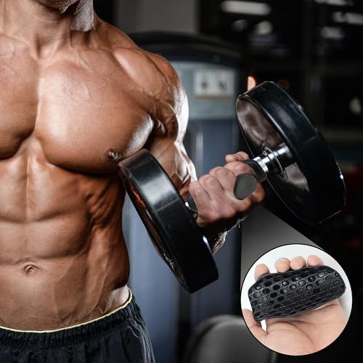 2pcs Weight Lifting Grips Workout Gloves, Flexible Hand Protection for Men Women, Gym Fingerless Pull Up, Bodybuilding Gymnastics