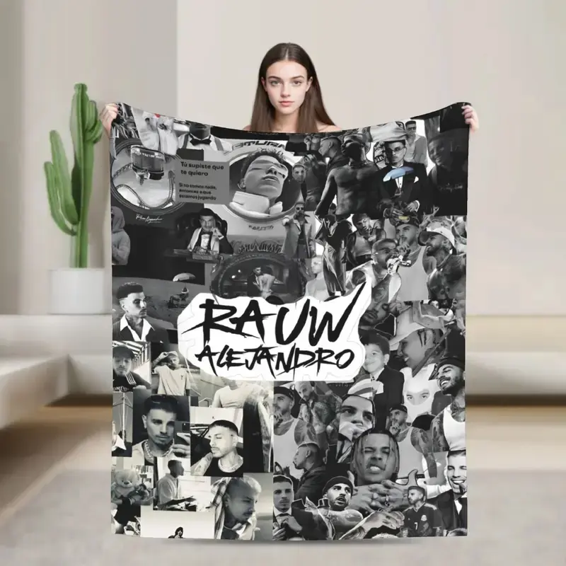 Rauw Alejandros Blanket Quality Soft  Throw Blanket Winter Boy Girl Bedroom Graphic Bedspread
