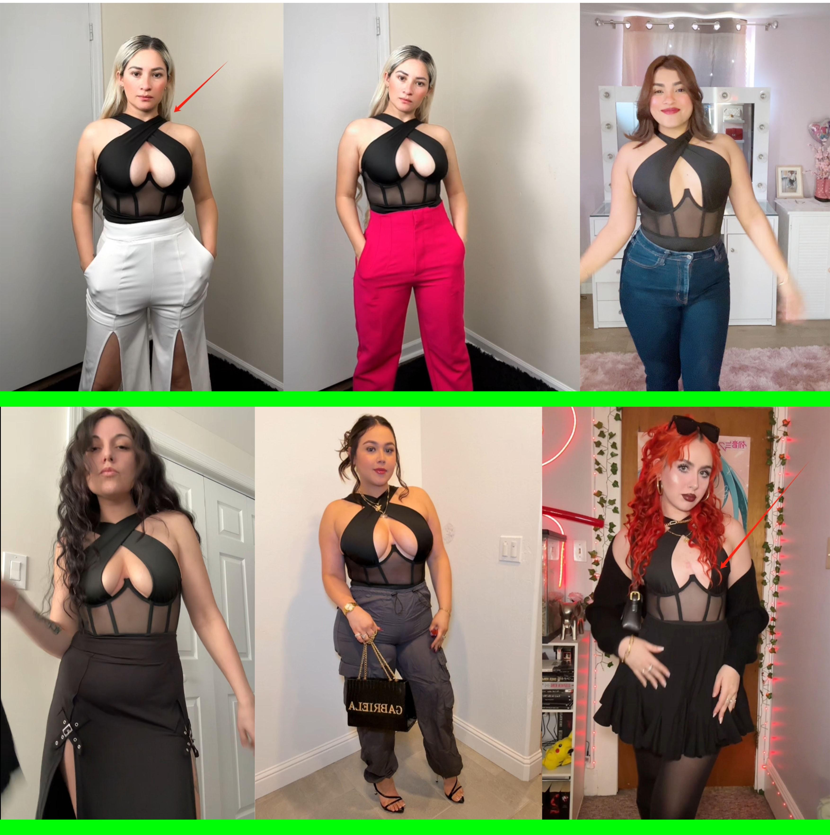 Women's Viral Bodysuit Bodysuits, Underwear Womenswear, Crossover Neckline Mesh Sleeveless Skinny, Soft Comfortable Stretchy Fabric, Party Vacation Casual Beach Fashion Item Thanksgiving Gift Christmas Gift