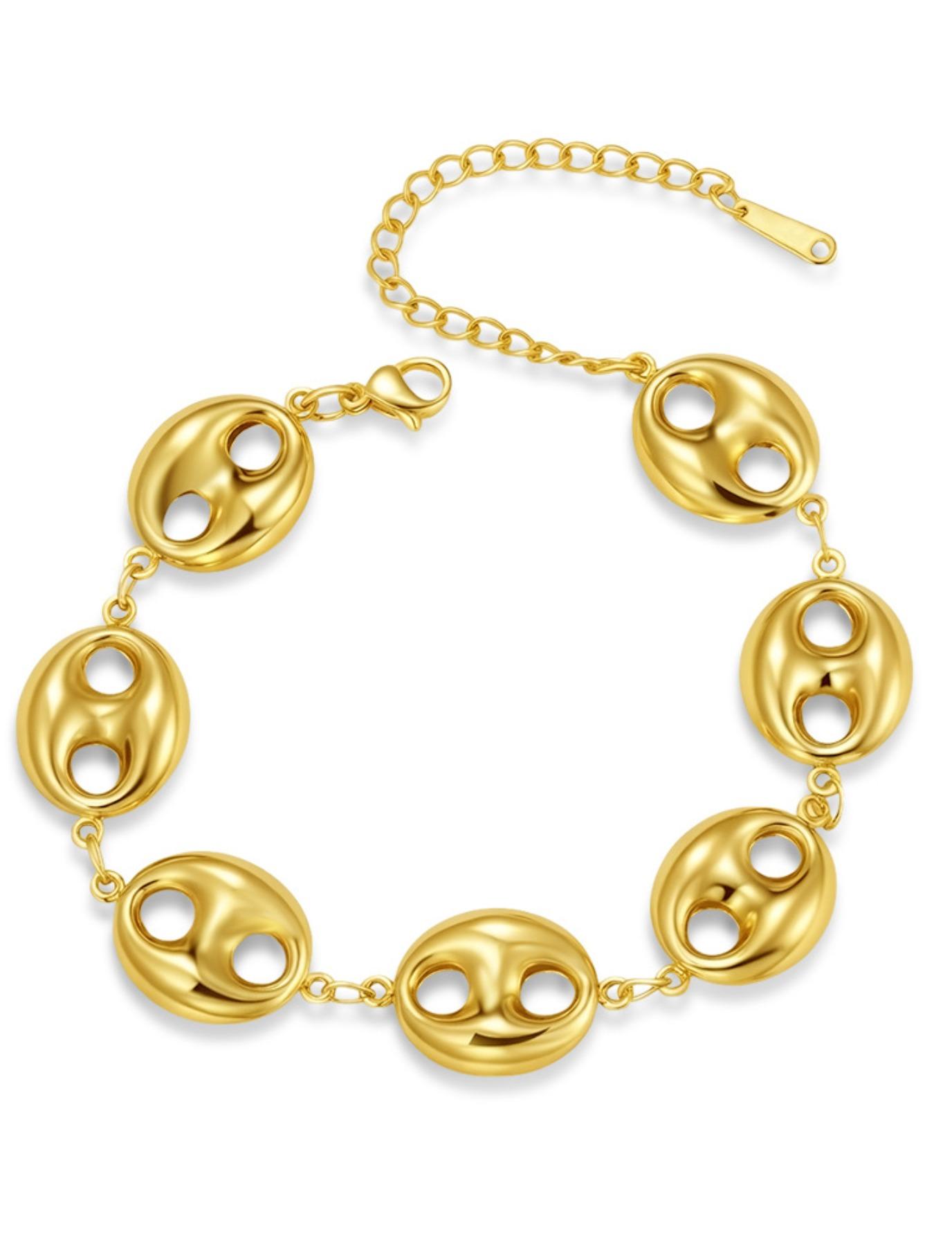 Multiple Styles Zircon Bracelet Crown Heart Moon Star Gold Color Stainless Steel For Women Summer Party Jewelry Gifts