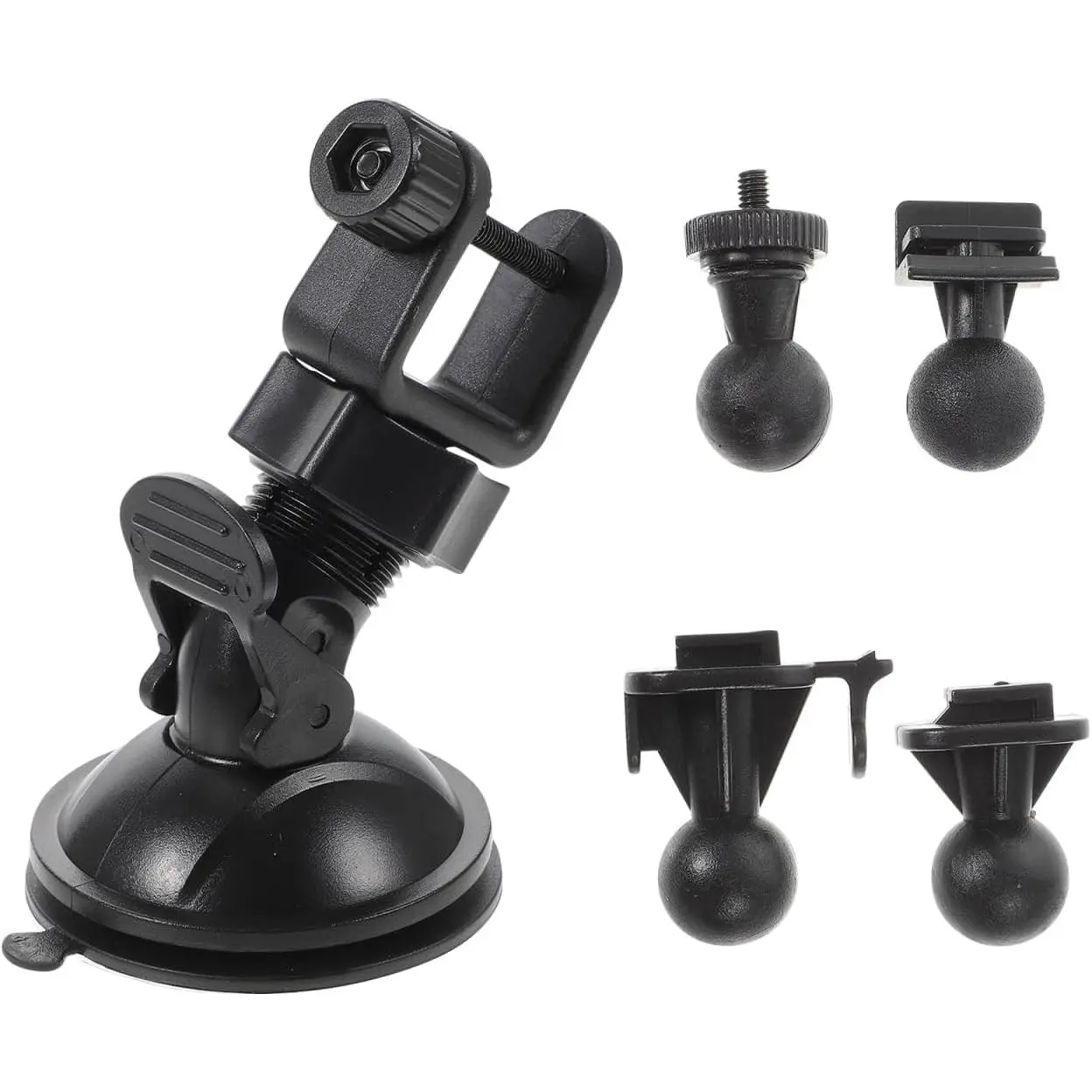 Cam Suction Cup Mount  Camera  Mount Holder with 4 Adapters Swivel Ball Design for  Cams GPS Digital Cameras Windshield or Smooth Surface