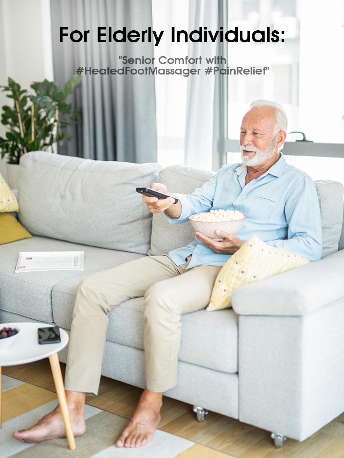 TISSCARE Upgraded Shiatsu Foot Massager with Heat - Enhanced Circulation & Pain Relief, Deep Kneading Therapy, Remote Control - Ideal for Neuropathy, Plantar Fasciitis & Diabetics