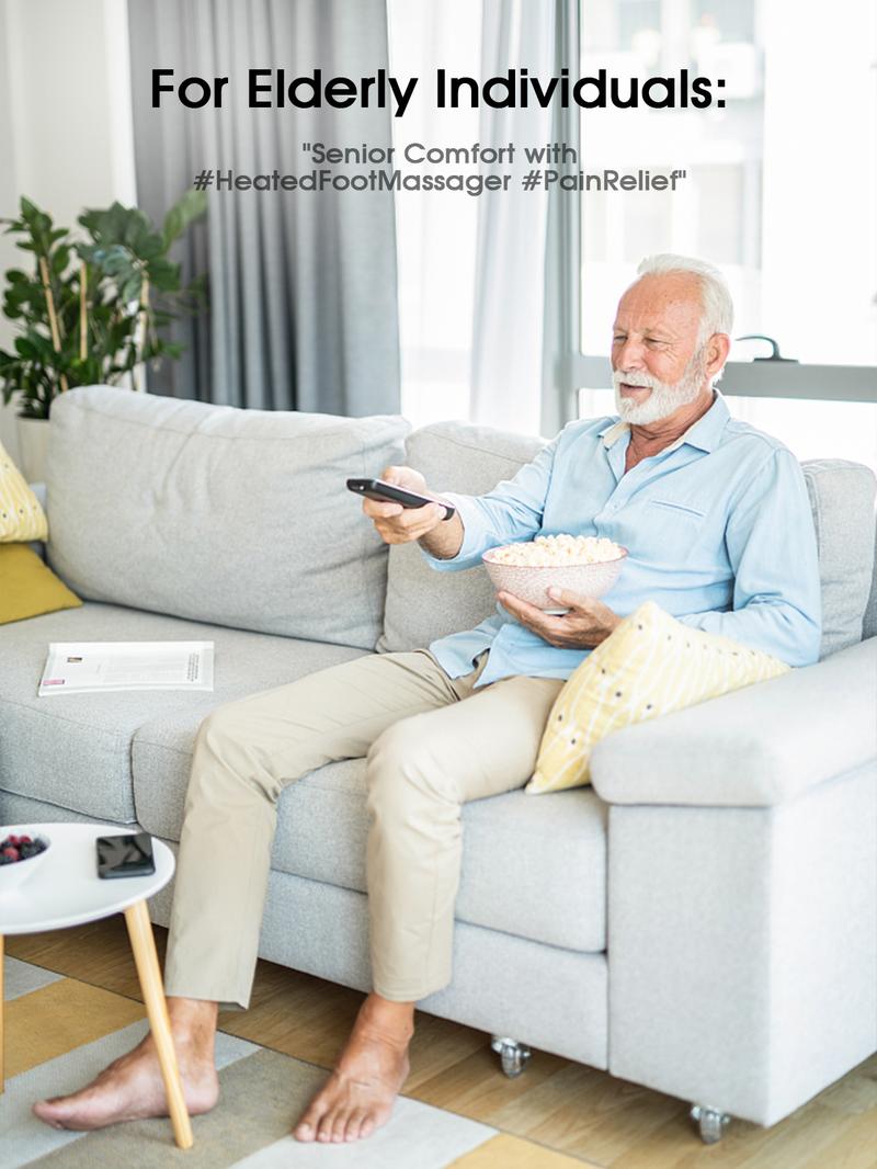 TISSCARE Upgraded Shiatsu Foot Massager with Heat - Enhanced Circulation & Pain Relief, Deep Kneading Therapy, Remote Control - Ideal for Neuropathy, Plantar Fasciitis & Diabetics